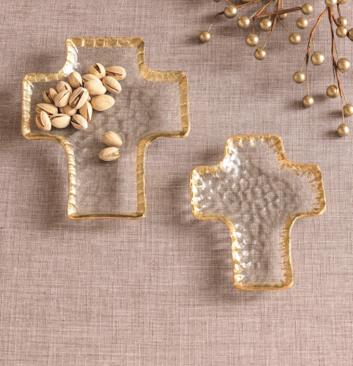 Gold Cross Tidbit Tray