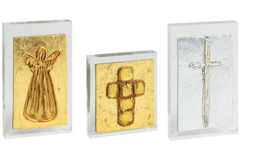Silver Cross Acrylic Plaque
