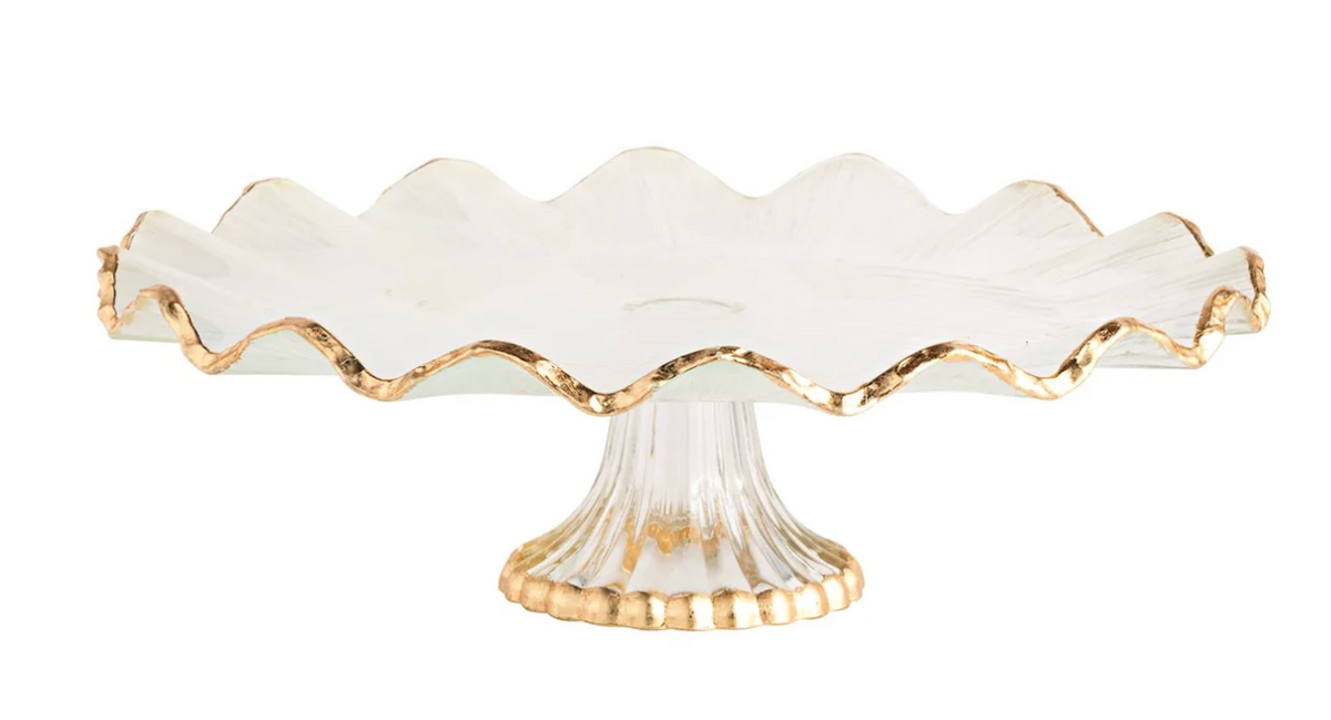 Gold Ruffled Cake Stand