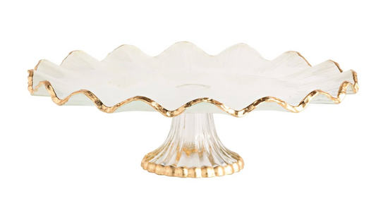 Gold Ruffled Cake Stand