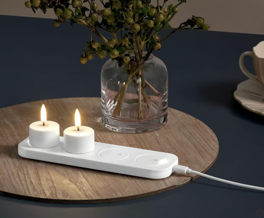 LED rechargeable tea light white 1.5x0.9