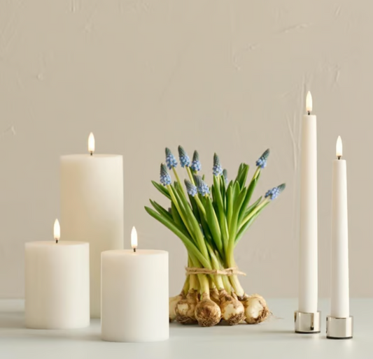 LED pillar candle white 3x4