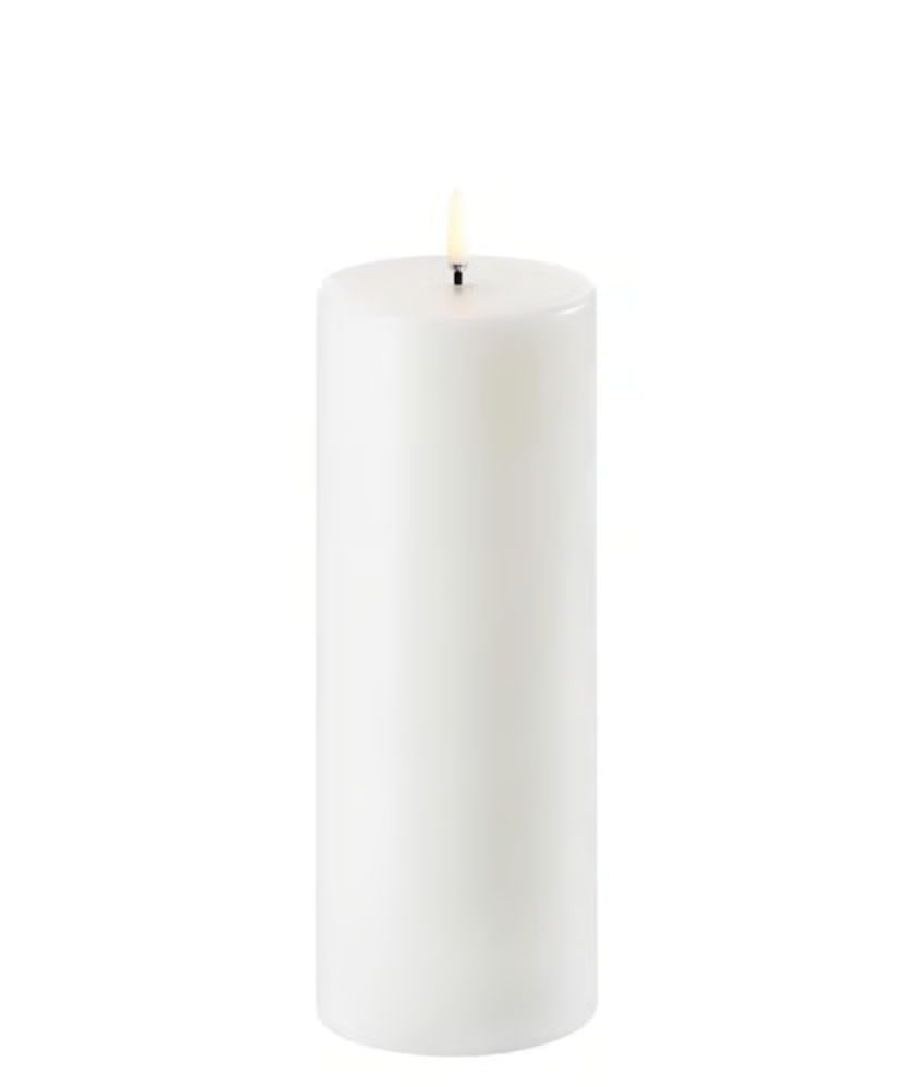 LED pillar candle white 3x8