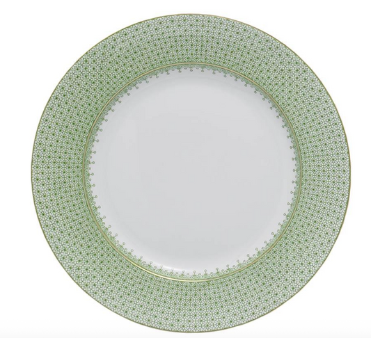 Apple Green Lace Dessert Plate