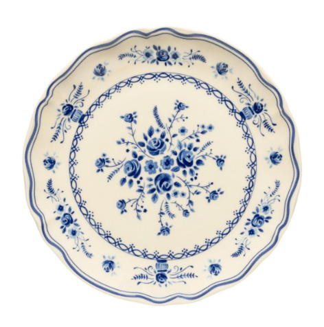 Vila Salad Plate-Beige/Blue