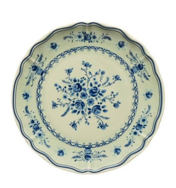 Vila Salad Plate-Olive/Blue