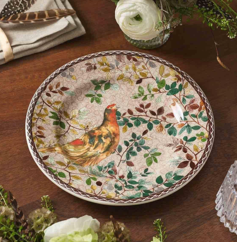 Woodland Red Grouse Accent Plate