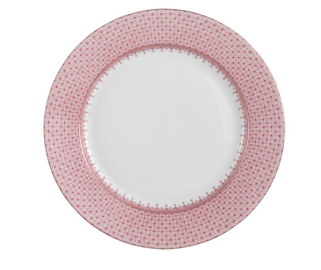Pink Lace Dessert Plate