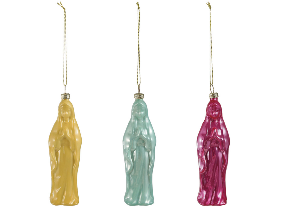 Glass Mary Ornament