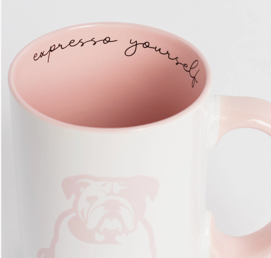 Pink Bulldog Coffee Mug