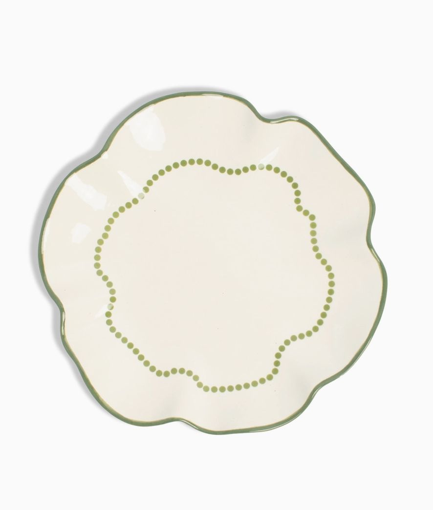 Green/White Evelyn Plate