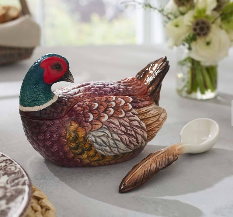 Pheasant Gravy Boat & Ladle