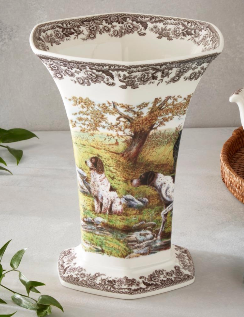 Woodland Hexagonal Dog Vase