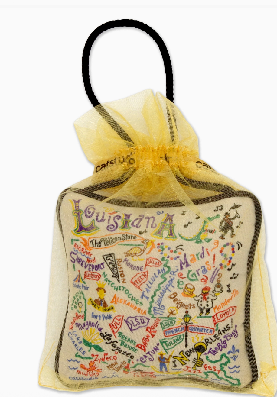 catstudio Louisiana mini pillow ornament, back