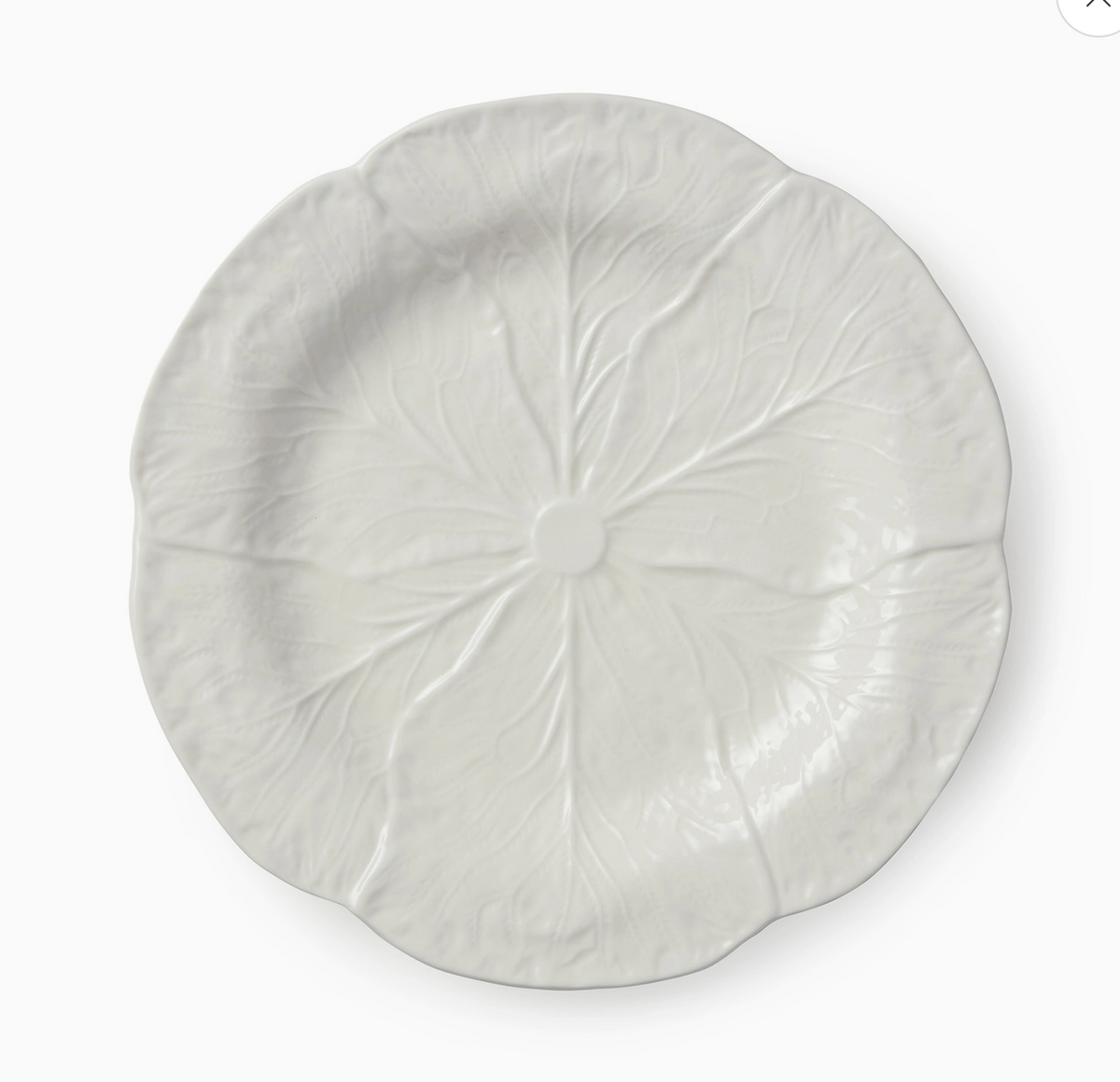 Le Jardin White Cabbage Plate 9"