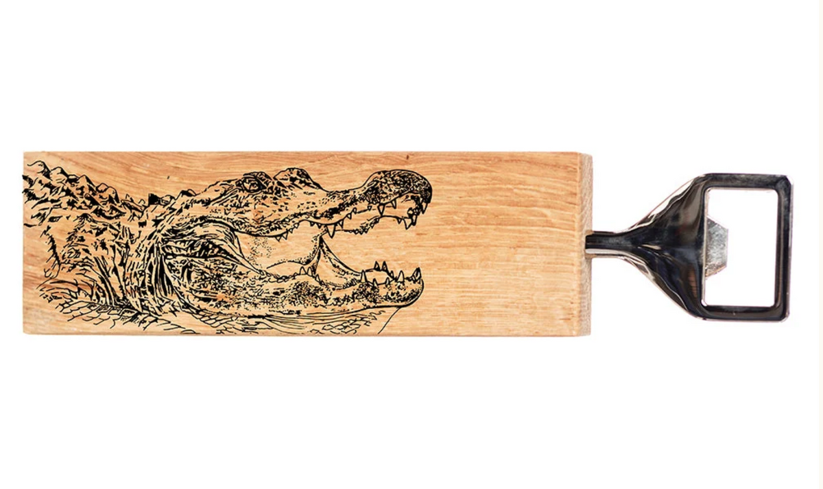 Alligator Oak Bottle Opener