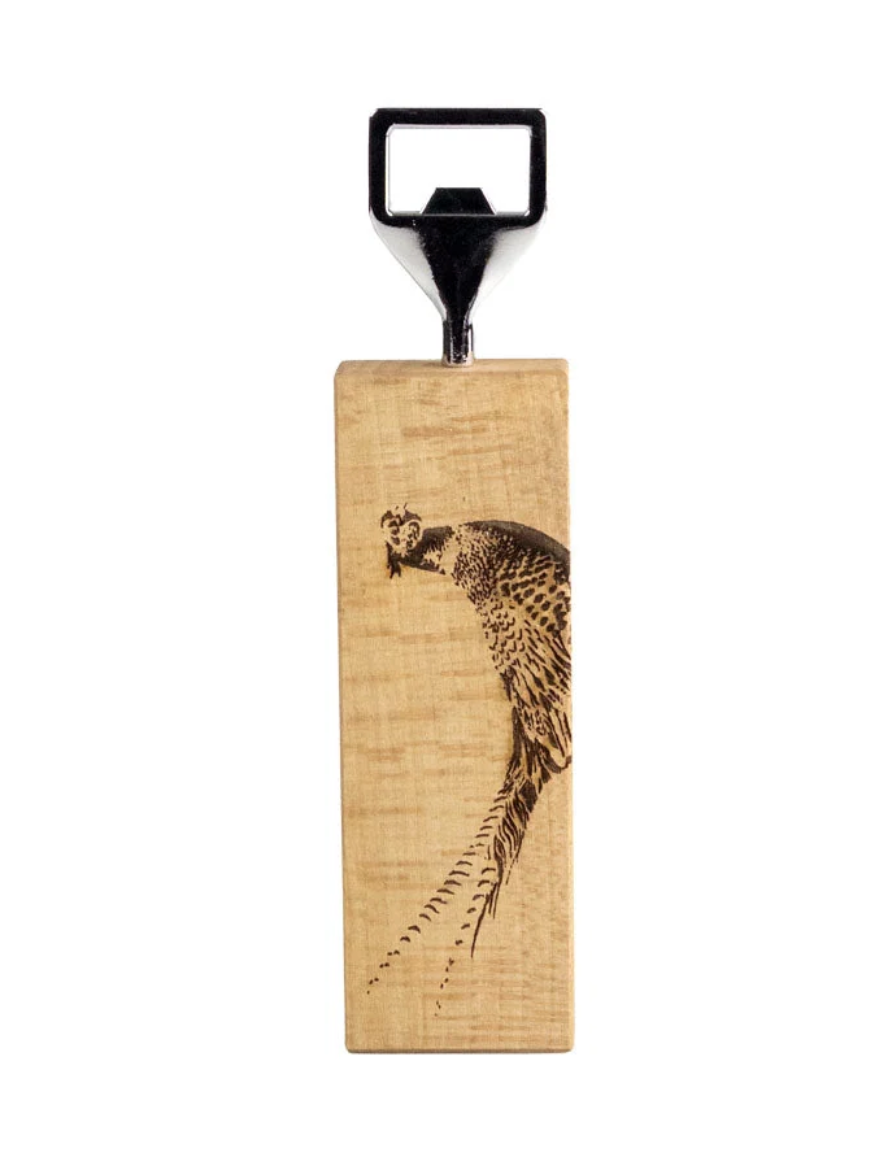 Pheasant Beech Bottle Opener