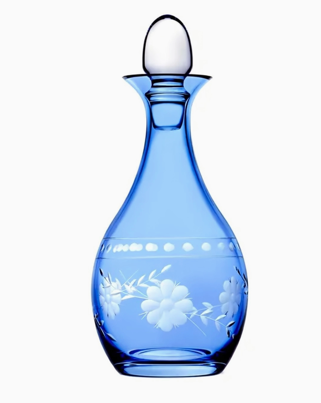 Belle Fleur Blue Floral Decanter