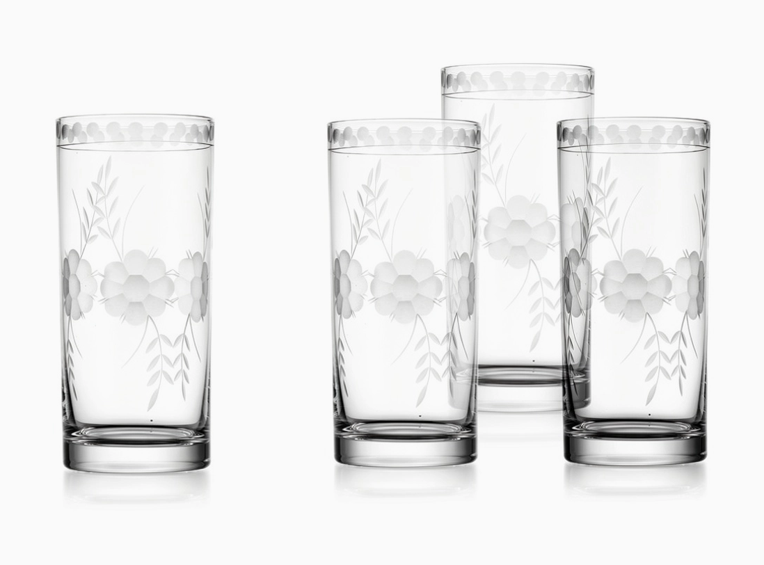 Belle Fleur Clear Highballs s/4