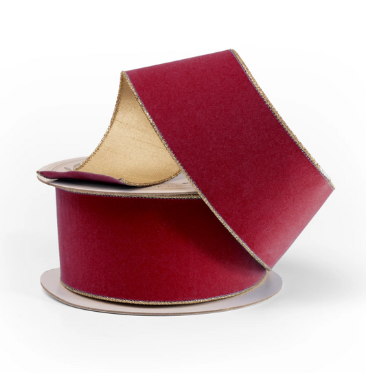 Red Suede Ribbon - 2.5"
