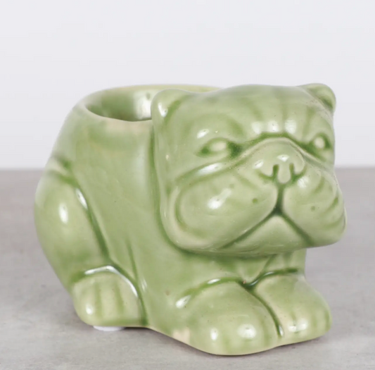 Mini Bulldog Ceramic Planter