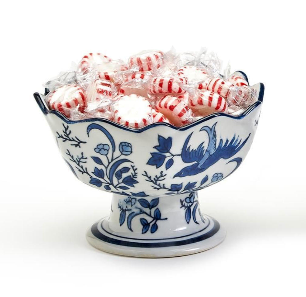 Scalloped Edge Footed Bowl